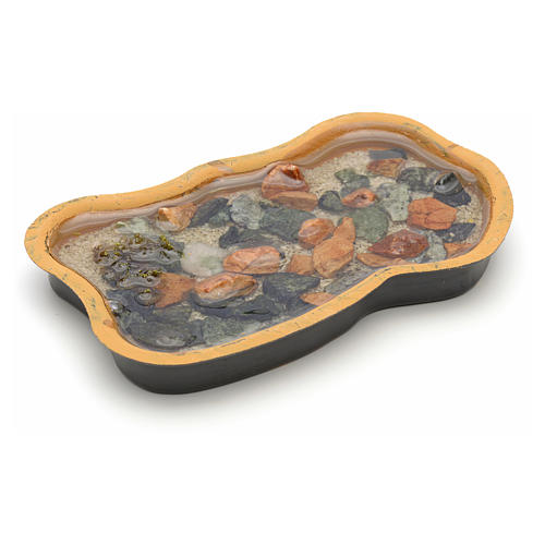 Lake basin with pebbles for nativities, water effect 4