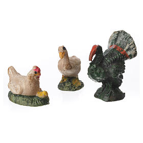 Animali presepe: Animali da cortile 3 pz. per presepe 8 cm assortiti Animali presepe: Animali da cortile 3 pz. per presepe 8 cm assortiti