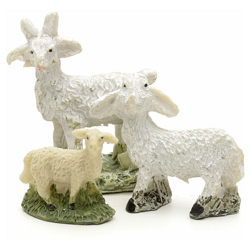 Schafe und Ziege h 4 cm 1