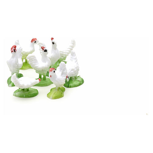 Galline presepe set 8 pz. 10 cm 4