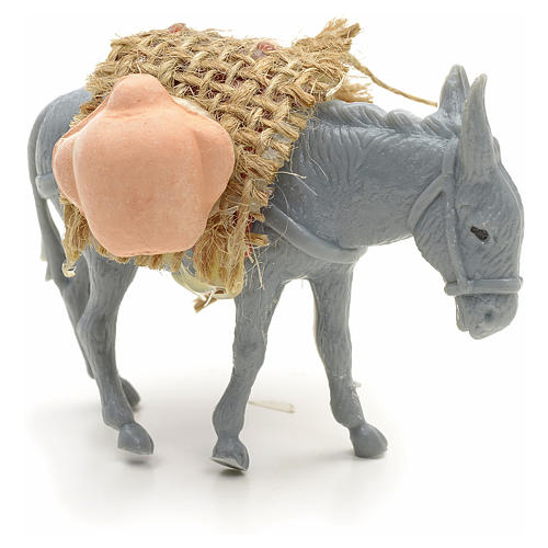 Nativity figurine, donkey with load measuring 10cm 2
