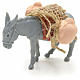 Nativity figurine, donkey with load measuring 10cm s1