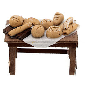 Tisch mit Brot neapolitanische Krippe