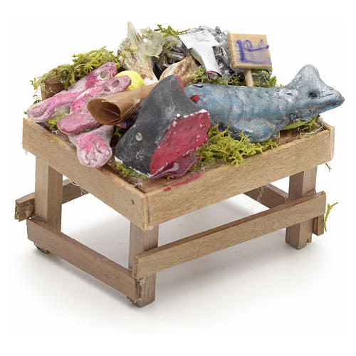 Neapolitan Nativity scene accessory, fish stall 2