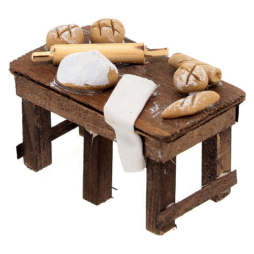 Table du boulanger en miniature crèche Napolitaine 2