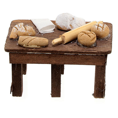 Table du boulanger en miniature crèche Napolitaine 5