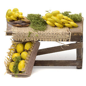 Table de citrons en miniature crèche Napolitaine