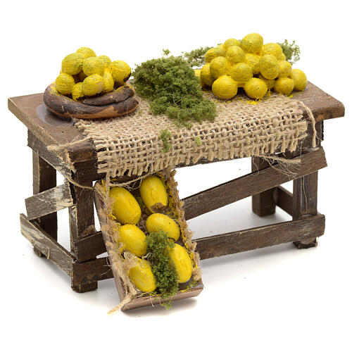 Table de citrons en miniature crèche Napolitaine 2