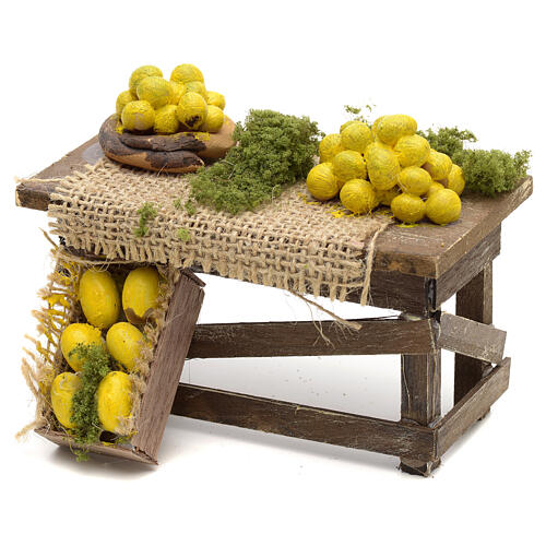 Table de citrons en miniature crèche Napolitaine 3