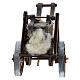 Neapolitan Nativity scene accessory, cart with wool carder s4