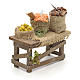 Mesa con sacos de yute pesebre Nápoles s2