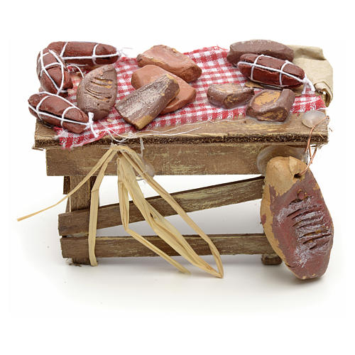 Neapolitan Nativity scene accessory, meat table 1