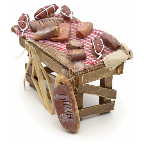 Neapolitan Nativity scene accessory, meat table 3