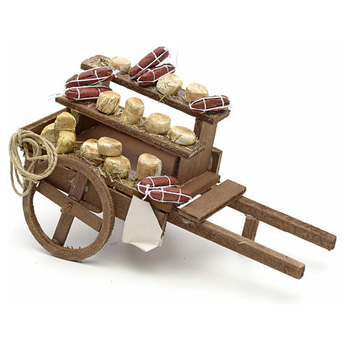 Neapolitan Nativity scene accessory, meat cart 1