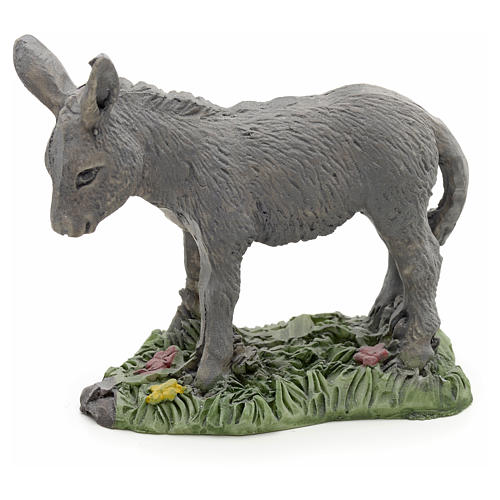 Nativity figurine, donkey in resin 8cm 1