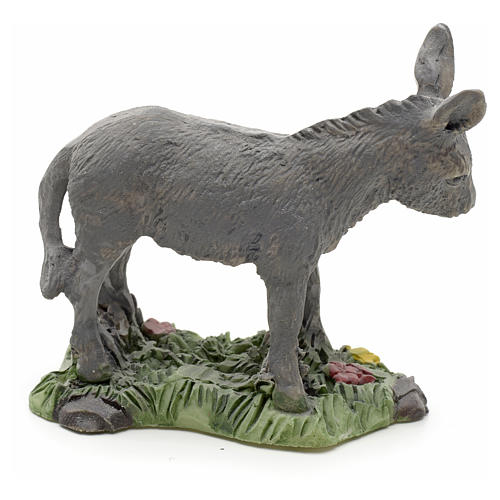 Nativity figurine, donkey in resin 8cm 2