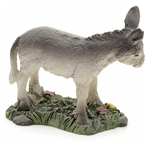 Nativity figurine in resin, donkey 8cm 2