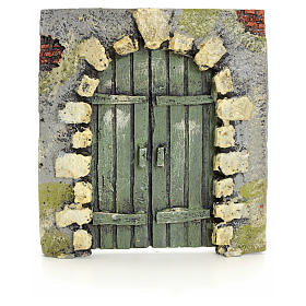 Portón con piedras pesebre 11x10cm