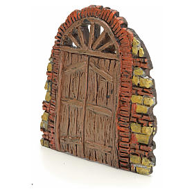 Nativity accessory, door with little bricks 10x11cm