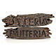 Placa loja para presépio: taberna e quitanda 6x1,5 cm s1