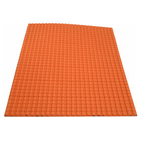 Pannello plastica tetto presepe col. terracotta 50x70