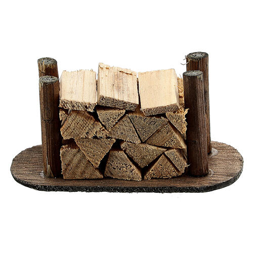 Catasta di legna tagliata presepe fai da te 1