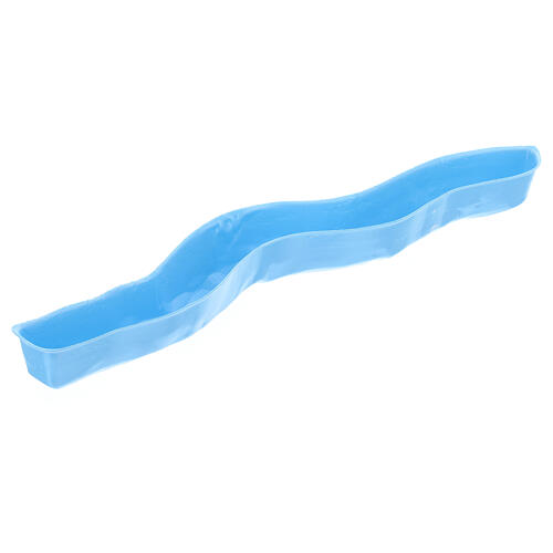 Curso de água com curva para presépio azul 2