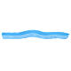Curso de água com curva para presépio azul s1