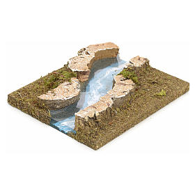 Nativity setting, modular river in cork, turning part