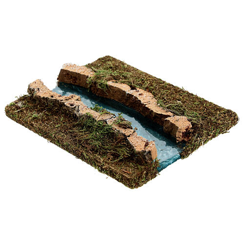 Nativity setting, modular river in cork, straight part 2