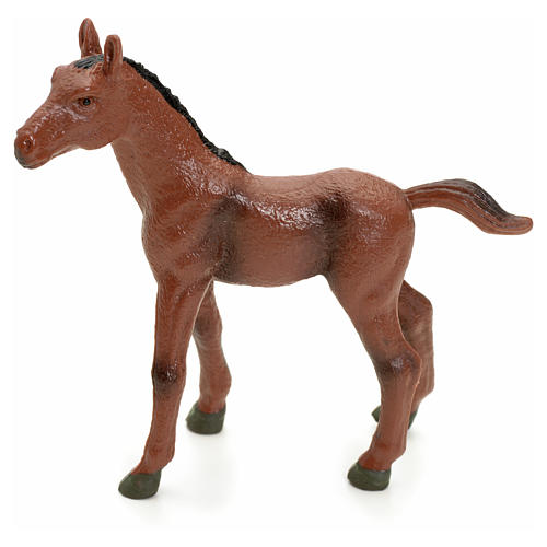 Cavalo castanho 8 cm presépio 1
