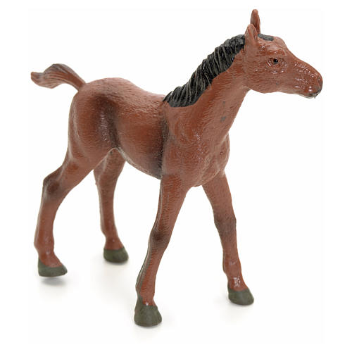 Cavalo castanho 8 cm presépio 2
