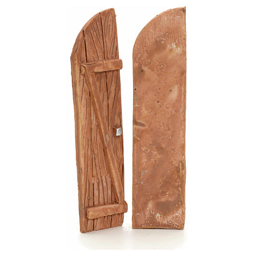 Nativity accessory, resin arched double door 2