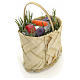 Nativity accessory, wicker basket with vegetables do-it-yourself s2