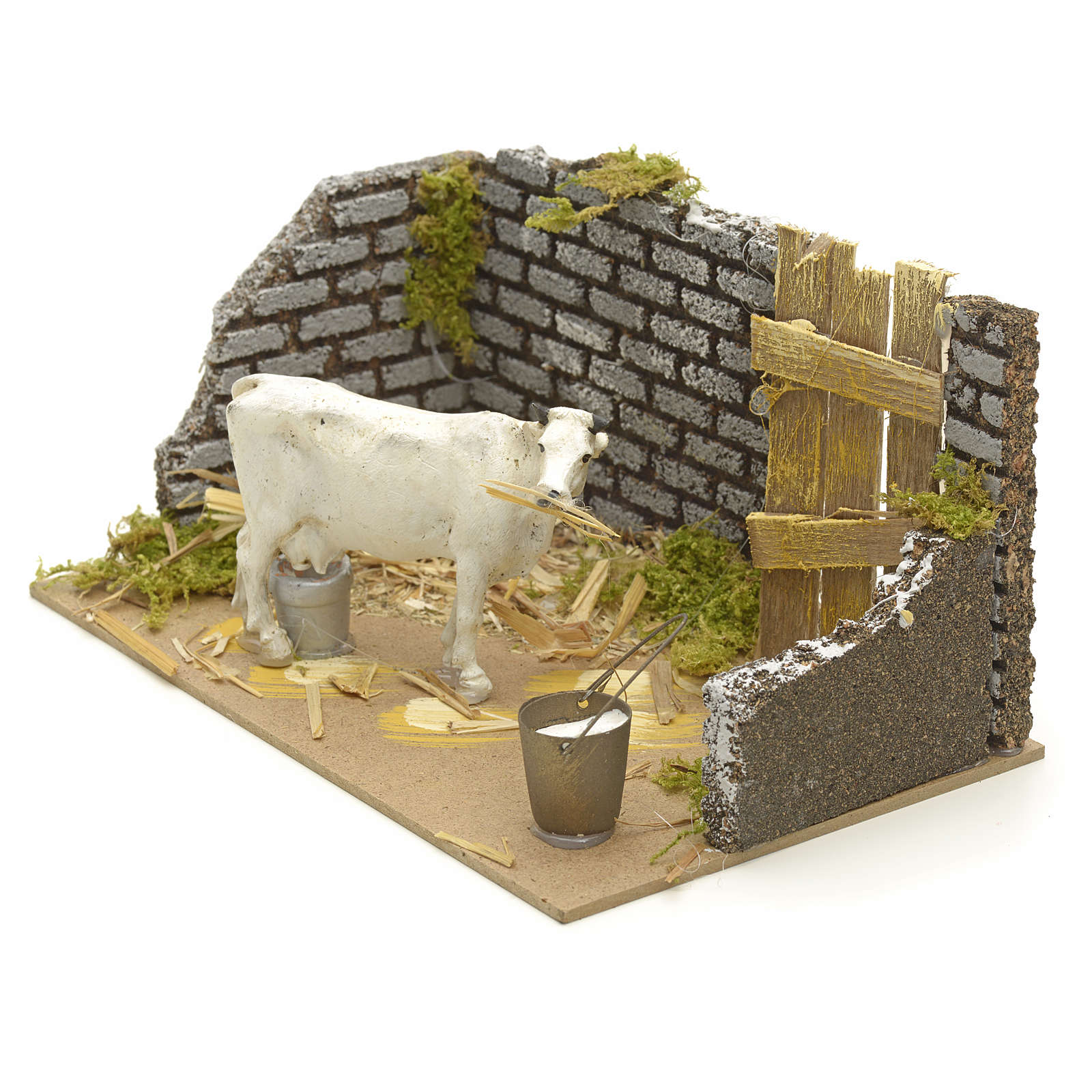 Nativity setting with cow 15x20x12cm online sales on HOLYART.co.uk