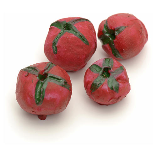 Tomate en miniature pour crèche 4 pcs 1