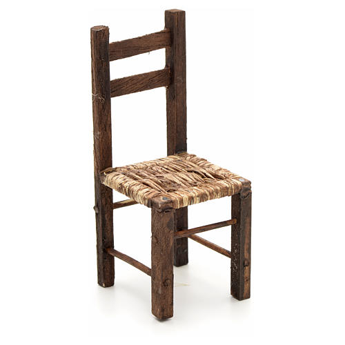 Krzesło plecione szopka z Neapolu 12 cm 1