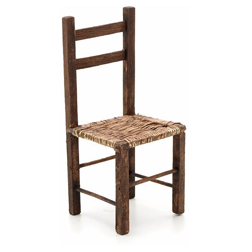 Krzesło plecione szopka z Neapolu 14 cm 1