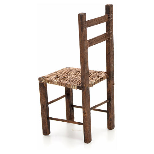 Krzesło plecione szopka z Neapolu 14 cm 2