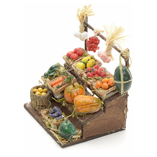 Banc des fruits en miniature crèche Napolitaine 8 cm 3