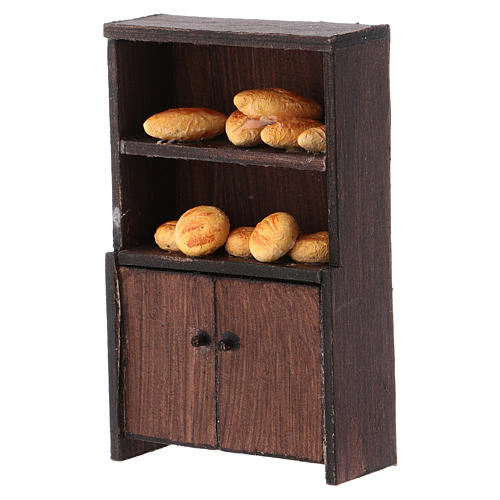 Cupboard with bread, Neapolitan Nativity 8cm 2