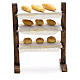 Regal mit Brot neapolitanische Krippe 8 cm s1