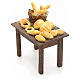 Neapolitan nativity accessory, table with bread basket 12cm s2