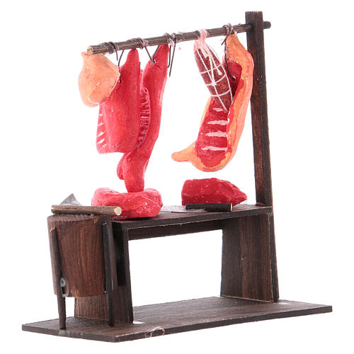 Banc du boucher crèche Napolitaine 10 cm 2