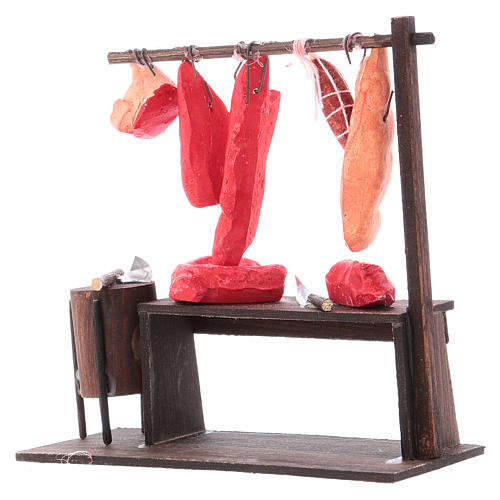 Banc du boucher crèche Napolitaine 10 cm 3