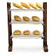 Scaffale con pane presepe napoletano cm 12 s1