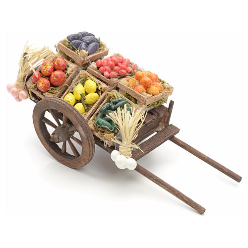Neapolitan nativity accessory, fruit cart 8cm 1