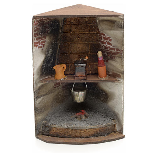 Neapolitan Nativity scene accessory, corner chimney 1