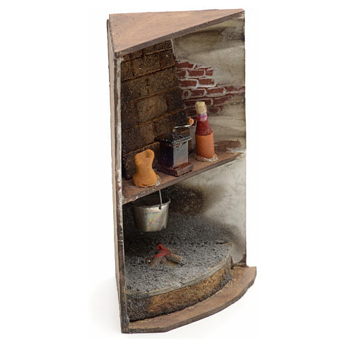 Angolo camino presepe napoletano 11,5x8x6 cm 2