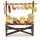 Neapolitan nativity accessory, cured meat and cheese stall 9x8x3 s1